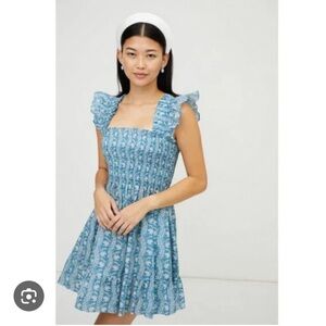 Elizabeth Nap Dress in Trailing Vine Blue, XXL